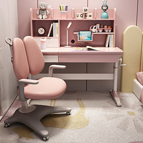 Pink Height-adjustable Study Desk and Adjustable Chair  set