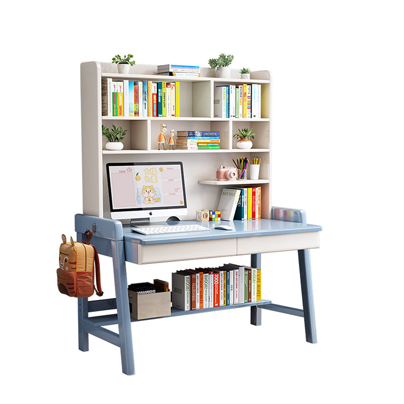 Blue Bahid Study Desk and Sinoa Chair Set