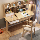 Natural Height-adjustable Study Desk and Sinoa Chair  set