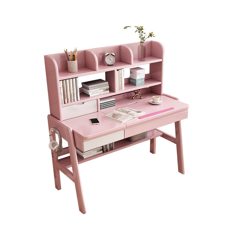 Pink Avelinn Study Desk and Z Shape Chair  set