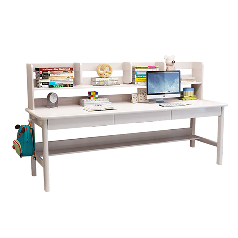 White Dalenna Study Desk and Pier Chairs  set