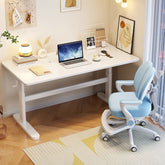 White Height-adjustable Study Desk and Adjustable Chair  set