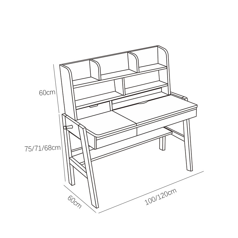 Walnut Avelinn Study Desk and Pier Chair  set