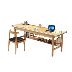 Kids Study Desk Chair Lynard Solid Wood Study Desk with Drawers/Rubberwood/Long Study Desk/1.6M/1.8M and Chairs
