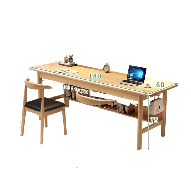 Natural Lynard Study Desk and Leo Chairs  set