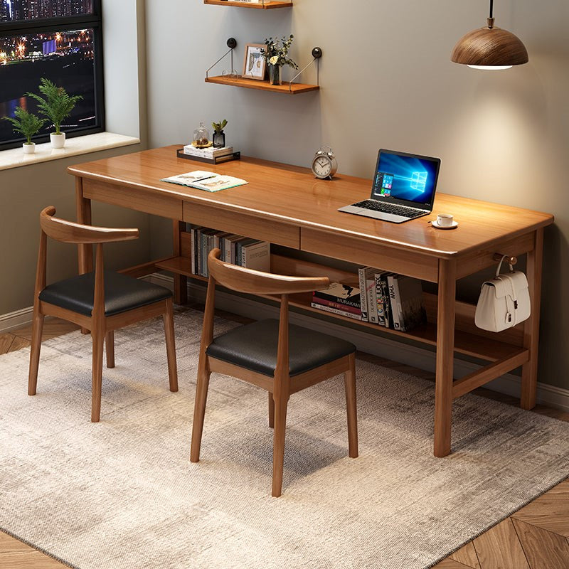 Walnut Lynard Study Desk and Leo Chairs  set