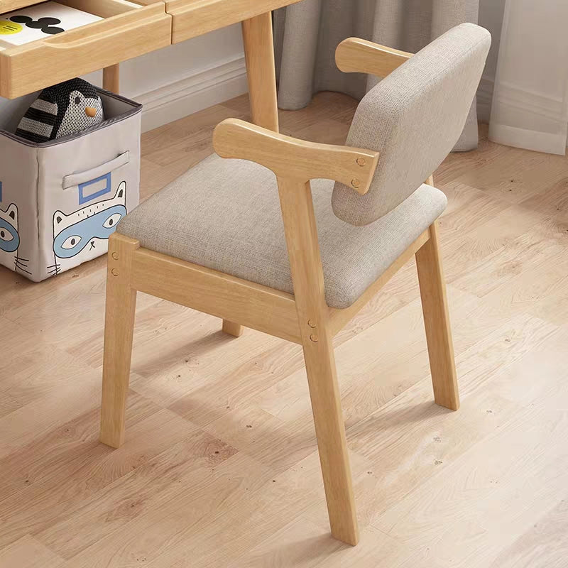 Kids Study Desk Chair Solid Wood Study Desk /Solid Timber/Minimal Assembly/Natural Wood Colour and Chair