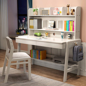 White Ave Study Desk and Selee Chair  set