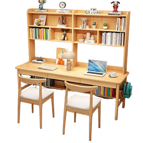 Natural Trejan Study Desk and Leo Chairs  set