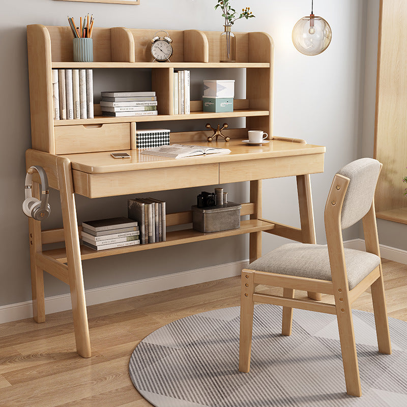 Natural Ave Study Desk and Selee Chair  set