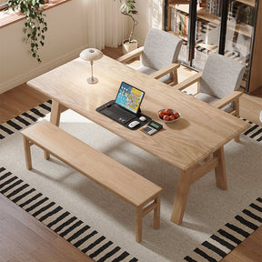 Nangle Minimalist Multi-Purpose Solid Timber Study Desk 180cm/200cm