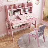 Pink Avelinn Study Desk and Z Shape Chair  set