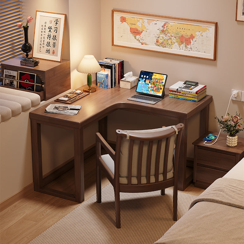 Ruger Ultra-Minimalist Solid Wood Corner Desk/Wood Study Desk