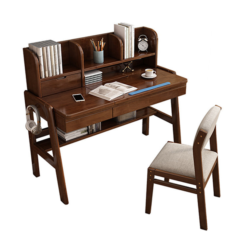 Walnut Avelinn Study Desk and Pier Chair Set