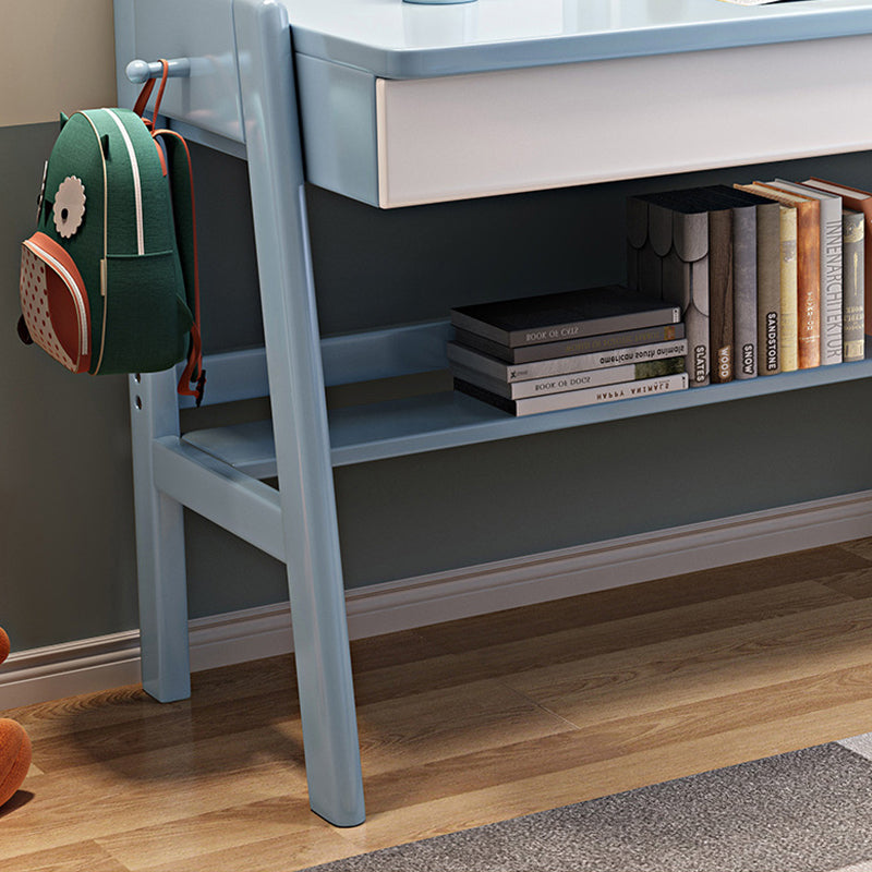 Blue Stanselly Study Desk and Adjustable Chair  set