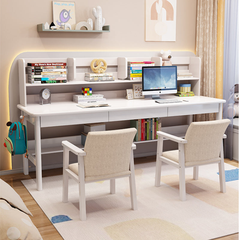 White Dalenna Study Desk and Pier Chairs  set