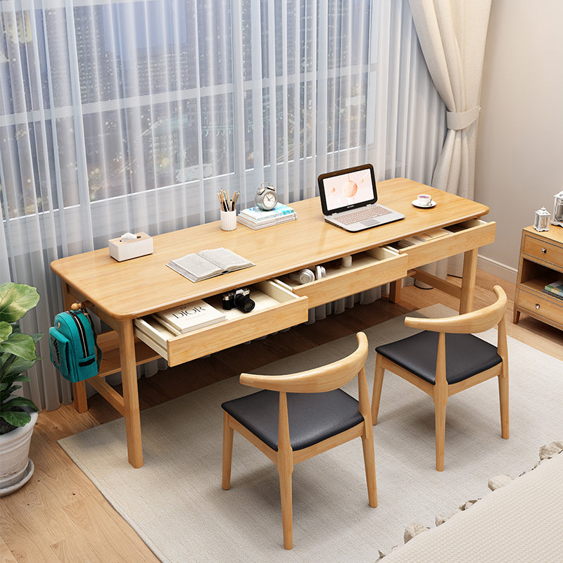 Natural Lynard Study Desk and Leo Chairs  set