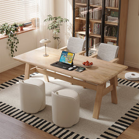 Nangle Minimalist Multi-Purpose Solid Timber Study Desk 180cm/200cm