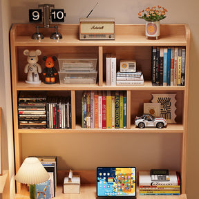 Ruger Ultra-Minimalist Solid Wood Corner Desk/Wood Study Desk with Bookshelf