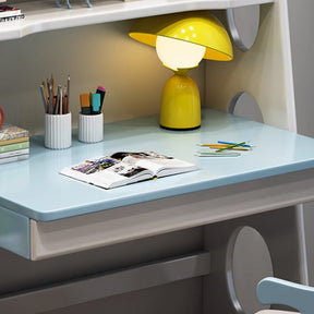 Blue Bryla Study Desk and Z Shape Chair  set