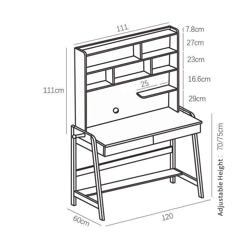 Natural Bahid Study Desk and Pier Chair  set