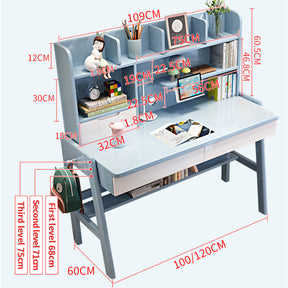 Blue Stanselly Study Desk and Adjustable Chair  set