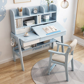 Blue Avelinn Study Desk and Siona Chair  set