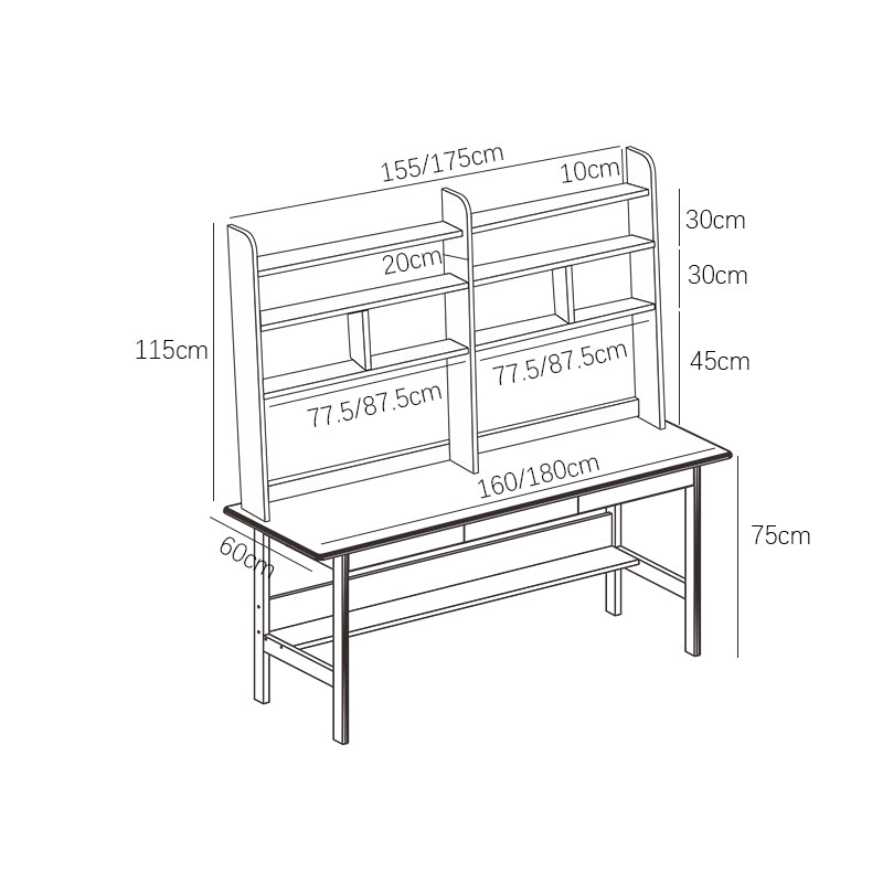 Walnut Trejan Study Desk and Leo Chairs  set