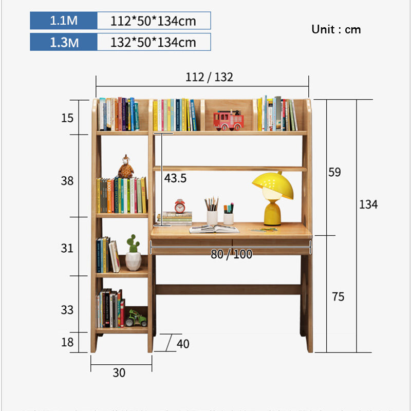 Blue Bryla Study Desk and Z Shape Chair  set