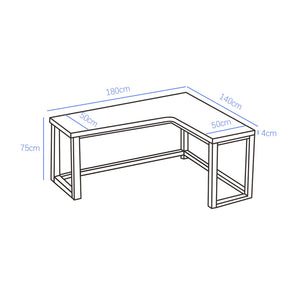 Perdue Minimalist Solid Wood Multi-Purpose Corner Desk/Gaming Desk/Study Desk