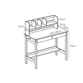 White Blythe Study Desk and Selee Chair  set