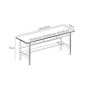 Natural Lynard Study Desk and Leo Chairs  set