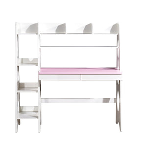 Pink Bryla Study Desk and Z Shape Chair  set