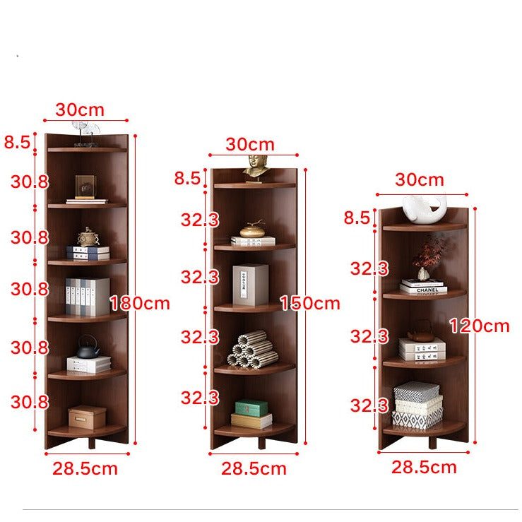 Natural Color Solid Wood Corner Shelf/ Bookcase/Showcase/1.2M/1.5M/1.8M