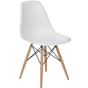 LETA Modern Simple Chair/Side Chair/One Piece/White