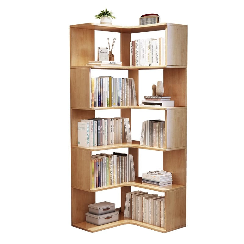 Ossab Solid Wood Corner Shelf/Bookcase/Showcase/Rubberwood