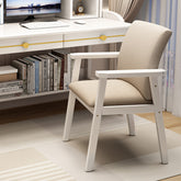 Pier Solid Timber Chair /Rubberwood/Cotton and Linen/White