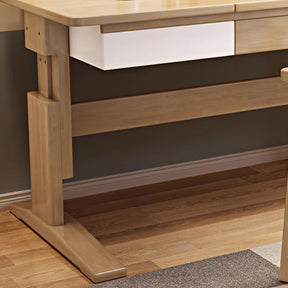 Height-Adjustable Study Desks/Solid Wood Study Desk with Shelf/Home Office