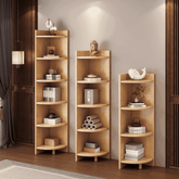 Natural Color Solid Wood Corner Shelf/ Bookcase/Showcase/1.2M/1.5M/1.8M